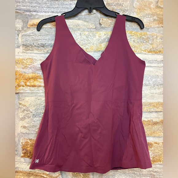 Honey love honeylove LiftWear Tank With Built In Bra shapewear fig purple 1X - Picture 4 of 8